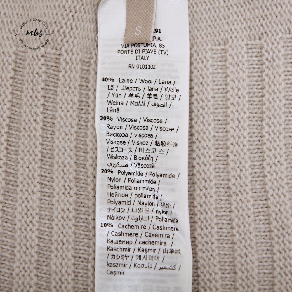 Stefanel V Neck Long Sleeve Wool Blend Oversized Sweater Dress - Picture 9 of 11